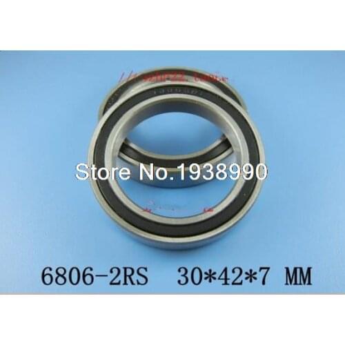 2Pcs 6806 61806 2RS Si3N4 Ceramic Ball Bearing Rubber Sealed BB30 Hubs 30x42x7mm