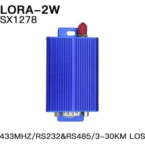 2W 433MHz LoRa SX1278 rf Transmitter Receiver Wireless rf Module rs232 rs485 LoRa UART Modem Long Range 450 mhz rf Transceiver
