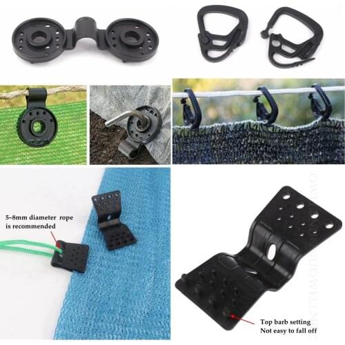 20pcs 3Kinds Sunshade Net Clip Hook Agriculture Sun Shade Net Curtain Installation Fittings Fence Netting Fix Parts