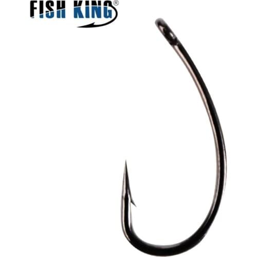 20pcs High Carbon Steel Europe Carp Fishing Hooks With Ring 1/2/4/6/8/10# Matte Black Barbed Single Fishhooks Freshwater