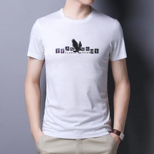 2021 Fashion Cotton Short sleeve Round neck T-shirt Male Clothes Casual YP6033