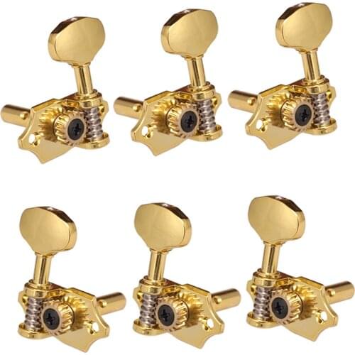 6 Pieces 3L3R Open String Tuning Pegs Keys 1:18 Gear Ratio DIY for Acoustic