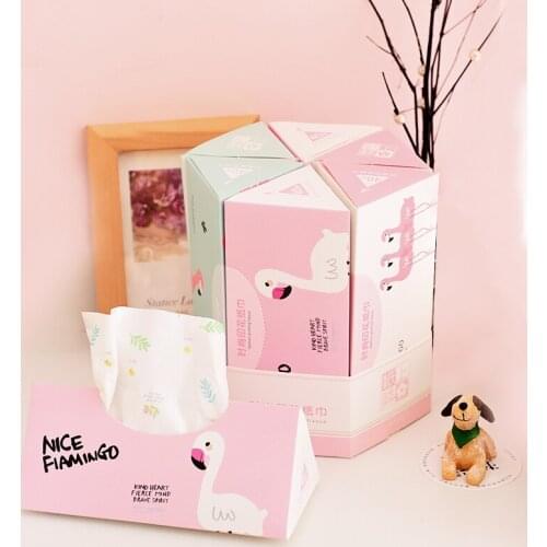 6 pcs Cartoon printing, cardboard drawable toilet paper creative small package drawable napkins carton paper towels