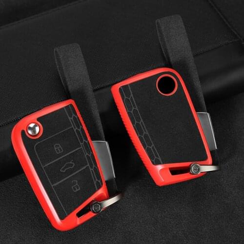 Car Key Case Cover For Volkswagen VW Golf 7 MK7 GTI R GTE Sportsvan T-ROC T ROC Beetle Touran Tiguan 2 2016 2017 2018 2019 2020