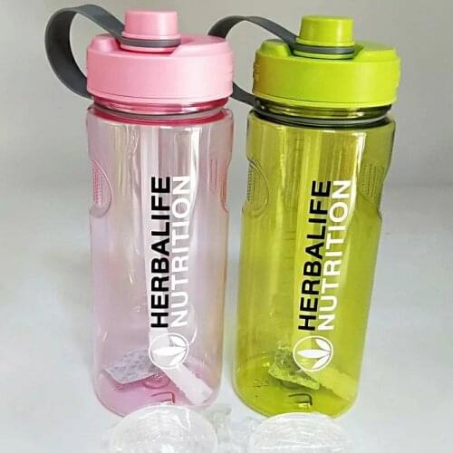 2020 New Herbalife Nutrition Water Bottle 1000ml 2000ml With Straw Portable Drink Plastic Outdoor Drinkware