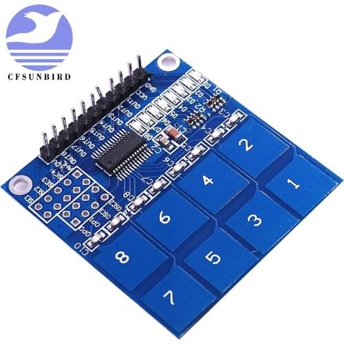 CFsunbird New 8 for Channel Digital Touch Sensor Module Capacitive Switch Module Button TTP226