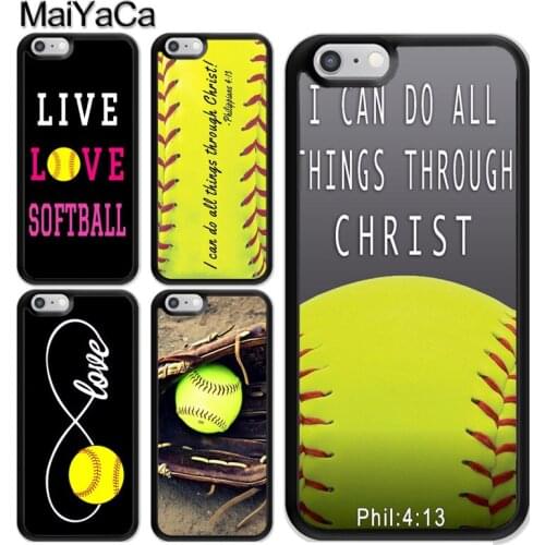 Softball baseball Christian Quote Case For iPhone 12 Mini 11 Pro MAX X XR XS MAX SE 2020 6S 7 8 Plus 5s Cover