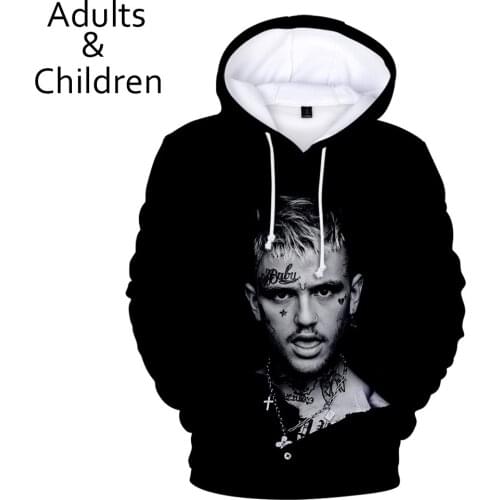 Black 3D Hoodies lil peep Sweatshirts Men Women New Hoodie Boys Girls Autumn Harajuku Kids Hooded 3D print lil peep Pullovers