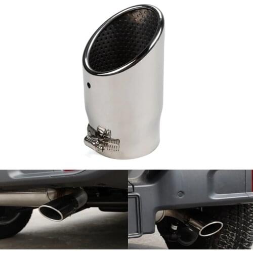 For Jeep Wrangler JL 2018 for Jeep Compass 2017 Stainless Steel Car Rear Exhaust Tail Pipe Throat Muffler Styling Accessories