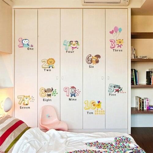 Wall Sticker Animal Number Alphabet Pinup Picture Kids Room Wall Poster Funny