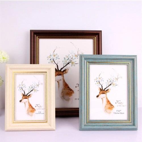 2020 Fashion 5 Colors Vintage European Wedding Creative Photo Frame Table Wall Hanging Handmade Home Decor 6inch 8inch 10inch A4