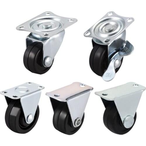Uxcell 2-8pcs 1 inch 1.5 inch Swivel Casters Wheels Rubber 360 Degree Plate Mounted Caster Wheel Home Chairs Replacement