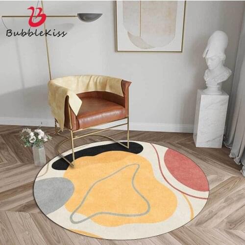 Bubble Kiss Round Carpets For Living Room Simple Style Rug Home Coffee Table Curved Lines Carpet Door Mat Bedroom Decor Area Rug
