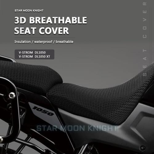 Motorcycle Anti-Slip 3D Mesh Fabric Seat Cover Breathable Waterproof Cushion For Suzuki V-Strom VStrom DL1050 DL1050XT DL 1050
