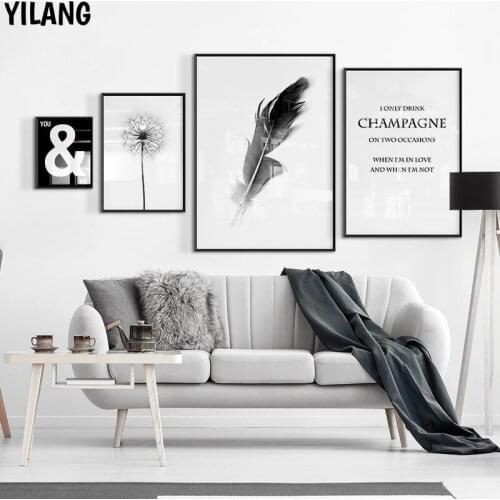 Nordic Minimalist Poster Wall Art Canvas Painting Abstract Flower Love Words Picture Home Decor Poster And Print For Bedroom