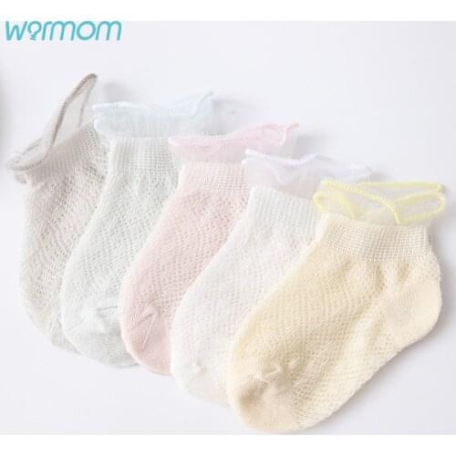 Warmom 5pairs Infant Sock Cute Cartoon Newborn Baby Socks Non-slip Baby Socks Floor Socks Kids Sock Baby Girl Socks Short