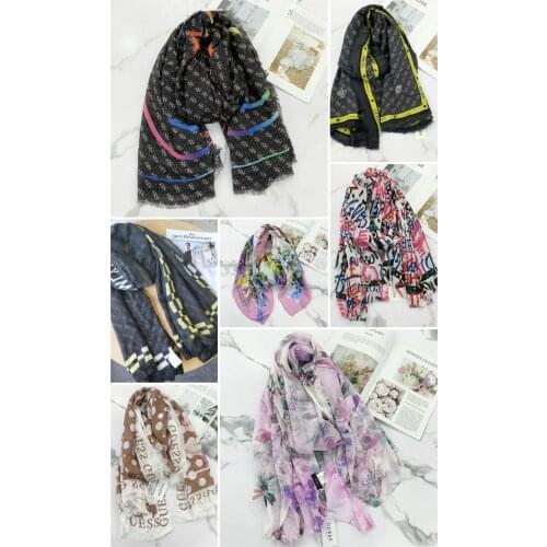 2021 new Italian Ms Liu letter printed scarf European and American shawls cashmere sunshade sunscreen scarf beach towel