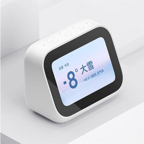 Original Xiaomi AI Touch Screen Bluetooth 5.0 Speaker Digital Display Alarm Clock WiFi Smart Connection Speaker Mi Smart Speaker