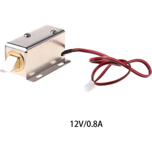 P82F DC12V 0.8A Metal Electric Magnetic Lock Solenoid Door Storage Cabinet Bolt Drawer File Electronic Lock Access Control