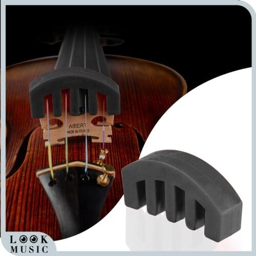 Rubber 4/4 3/4 Violin Silencers Fiddle Practice Mutes Rubber Violin Mute Silencer For 4/4 3/4 1/2 Violino Practice Accessories