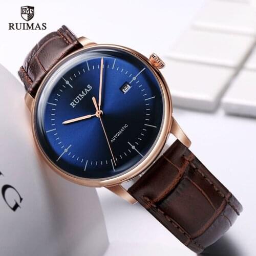 RUIMAS Men's Watch With Leather Strap