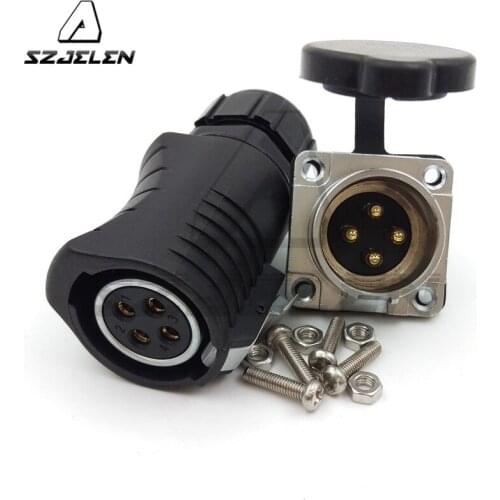 XHP20 series, 4-pin Waterproof Connector Plug and Socket, Aviation Automotive Metal Connectors