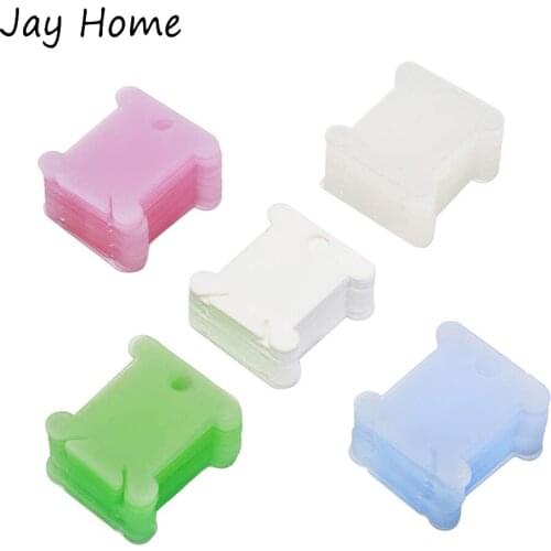 20/50Pcs Floss Bobbins White Cross-Stitch Thread Holder with 1 Floss Winder for Embroidery Floss Organizer DIY Sewing Storage