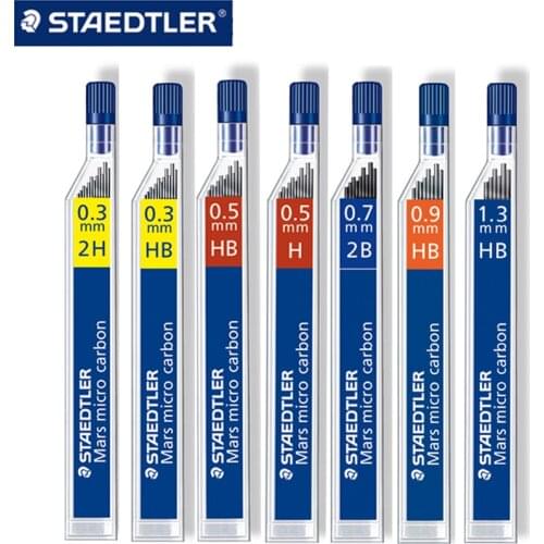 Staedtler 250 Mechanical pencil leads 5 Tubes Packs for 2B/HB 0.3/0.5/0.7/0.9/1.3 mm office & school stationery supplies