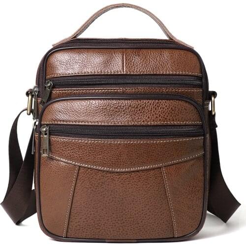 Male Solid Crossbody Handbags Drop Ship Mens Shoulder Bag Leather Bag Fashion Messenger Bags Flap Zipper Designer