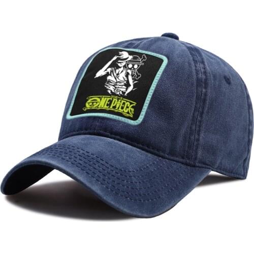 Outdoor Casual Fashion Riding Hats One Piece Cartoon Luffy Baseball Caps Sun Shade Cotton Snapback Hat Adjustable Baseball Cap