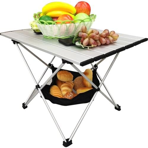 Ultralight Folding Camping Table High Strength Aluminum Alloy Portable Outdoor Dinner Desk For Family Party Picnic BBQ