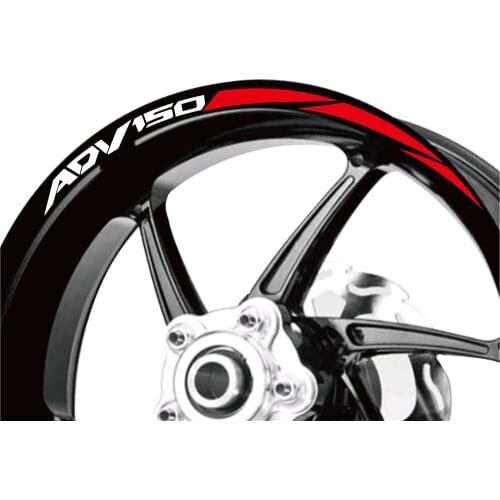 Moto rcycle roda hub adesivo reflexivo moto acessórios aro decoração adesivo logotipo personalizado para honda adv150 pneu adv 1
