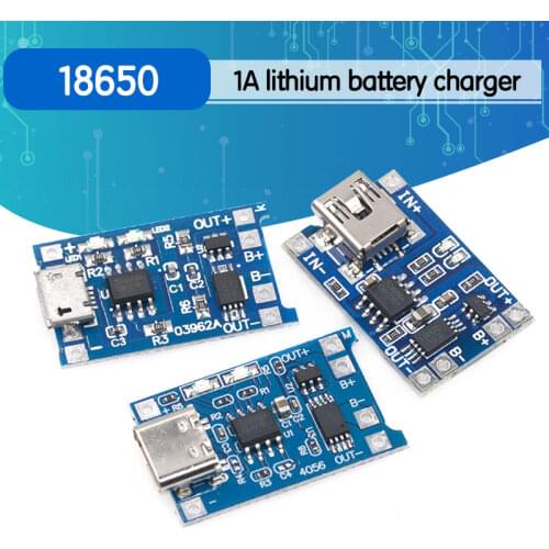 5PCS 18650 1A Lipo Battery Charging Board Charger Module lithium battery DIY MICRO Port Mike USB New Arrival TP4056 MINI USB