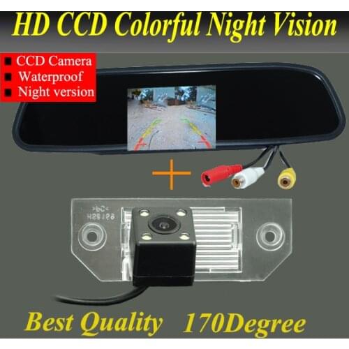 2 in 1 HD 4.3" 800*480 Mirror Monitor + HD CCD parking camera for Ford Focus Sedan (2) (3)/08/10 For Focus night vision color