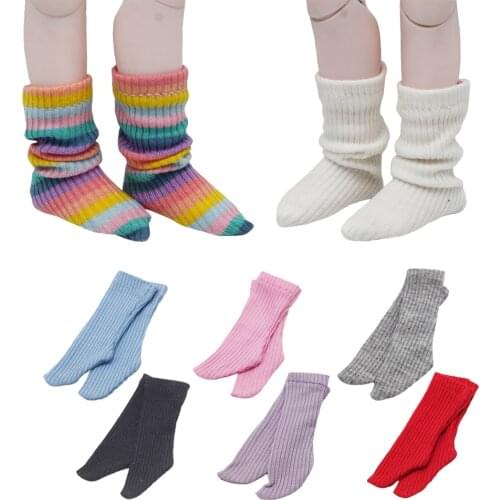 1/6 BJD Rainbow Socks For YOSD Stocking Doll Accessories Toys