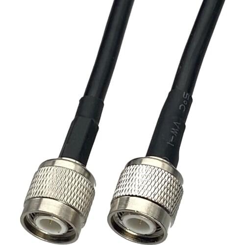 1pcs RG58 TNC Male Plug to TNC Male Plug RF Coaxial Connector Pigtail Jumper Cable New 6inch~5M