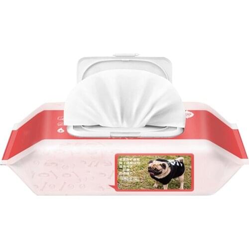 100PCS/lot Pet Wipes for Dogs Cats Other Pets Safely Clean the Tears Stains For Eyes Ear Claws Grooming Supplies