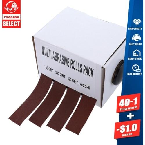 6M Sandpaper Dry Matte Belt Box 4 Roll Soft Sand Cloth Grinding Polish Emery For Metal Polishing Abrasive Sander Wood Carving
