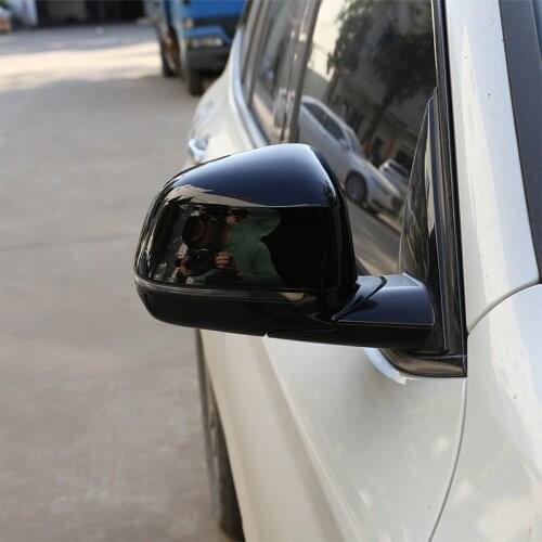 2pcs Glossy Black Exterior Side Rearview Mirror Cap Cover Trim For BMW X3 X4 G01 G02 2018 2019 Car Accessories