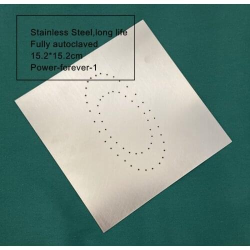 2 Pieces Dental Punch Hole Template Guide Board for Rubber Dam Sheets Stainles Steel Adult Child Size Holes