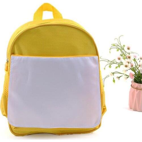 3pcs Sublimation DIY Blank Children Small School Bag Kindergarten Mix Color