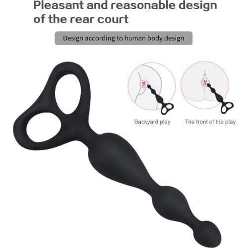 4 Sizes Super Long Pull Beads Anal Plug Powerful Suction Cup Silicone Dildo Female Masturbation Adult Sex Toys for Woman Man Gay
