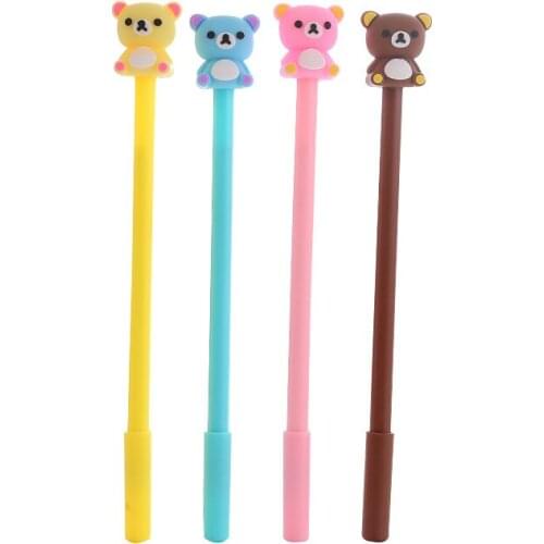 40 pcs/lot Kawaii Bear Gel Pen Cute 0.5 mm black ink Signature Pen School Office writing Supplies Promotional Gift
