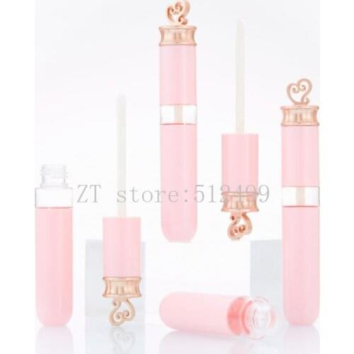 5ml Pink Love Heart Empty lipgloss tube Lip Glaze Tube Lip Gloss Bottle wholesale pink lip gloss tube lip gloss containers