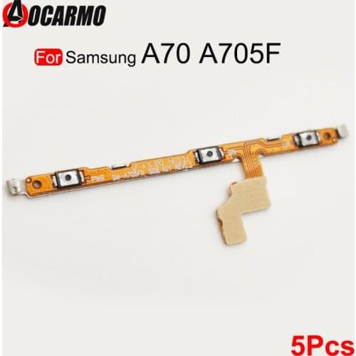 5Pcs/Lot For Samsung Galaxy A70 A705F Power On Off Button Volume up down Flex Cable Repair Parts
