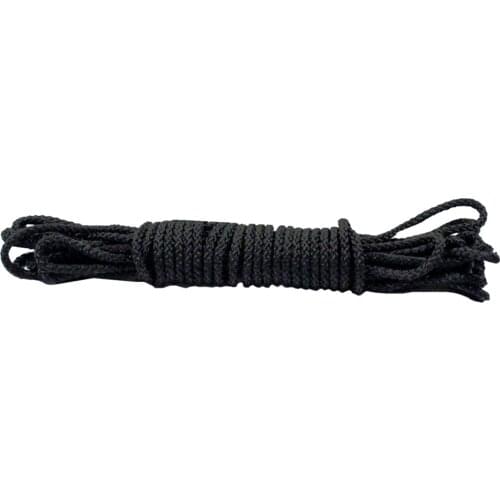 9Mx4mm Heavy Duty Double Braided Nylon Marine Dock Line/Boat Mooring Rope Black