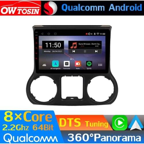 Qualcomm 8Core Android Car Media For Jeep Wrangler 3 JK 2011-2017 GPS Navigation 360 Camera Radio Optical HDMI DTS HIFI CarPlay