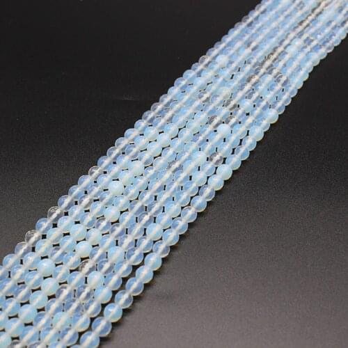 Natural Stone Faceted White Opal Beads Minerals Loose Ball Beads For Jewelry Making 8mm Diy Bracelet Necklace Wholesale