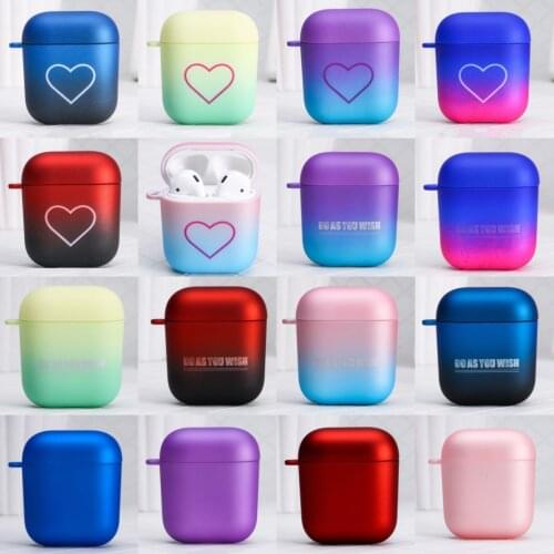 Gradient Case for Airpods 1 2 Cover Electroplating Candy Color Wireless Earphone Protective Cover for Airpod 2 1 Protector Shell