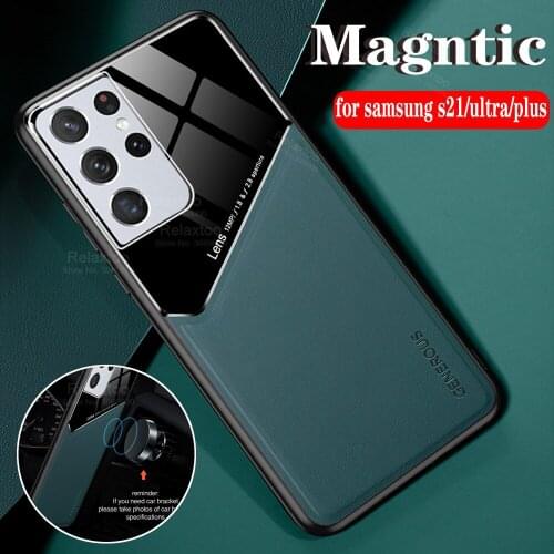 S21ultra case hard plexiglass leather texture phone covers for samsung galaxy s21 + s21 s 21 plus ultra silicone frame coques